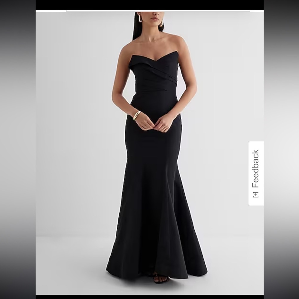 Chic Black Strapless Dress